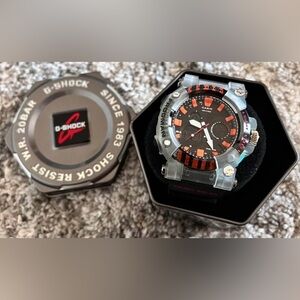 Casio G-Shock Black Watch with Orange Accents – Frogman Style